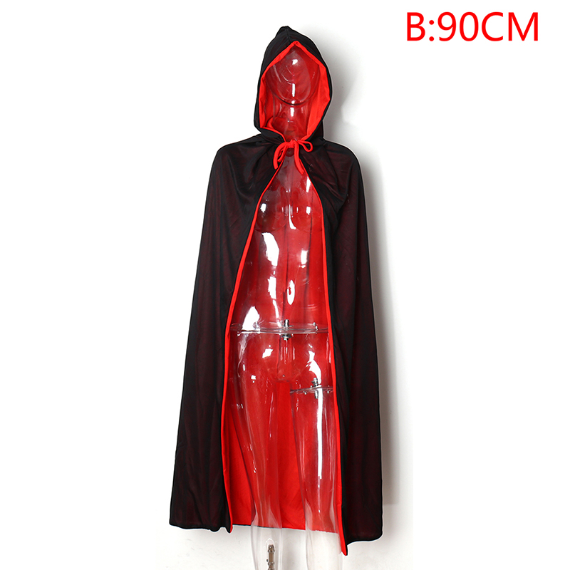 QNEY สีดำสีแดงชุดคอสเพลย์แวมไพร์ Hooded หน้ากากคอสเพลย์ชุดคอสตูมสำหรับผู้ใหญ่และ Childs