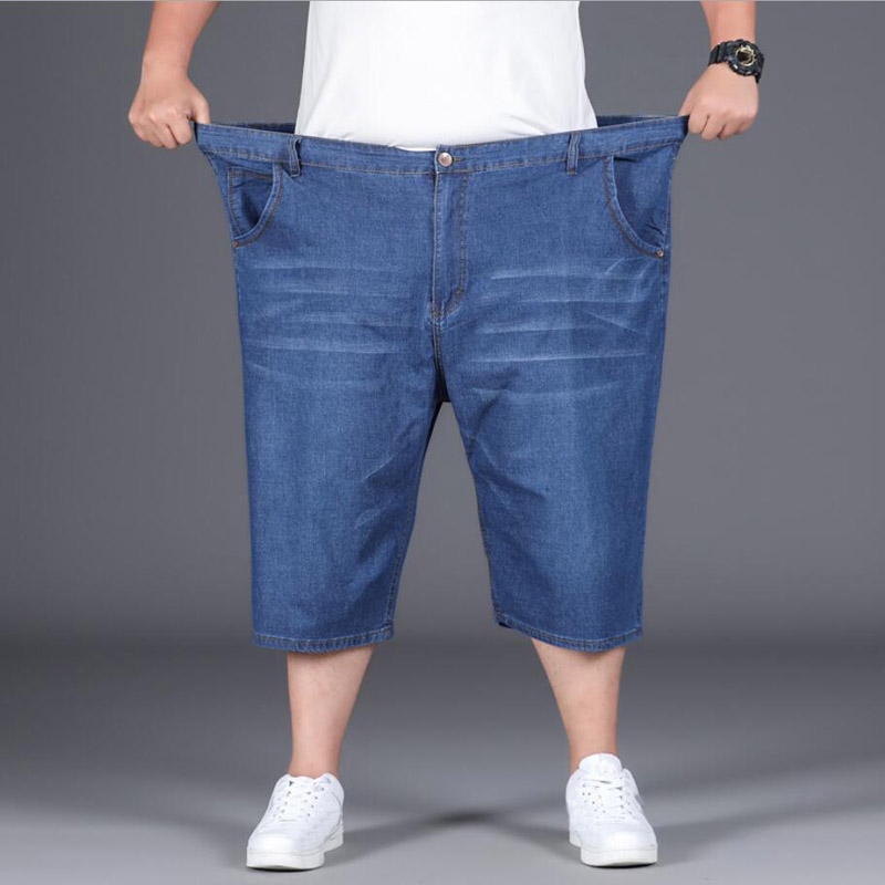 Men 39;s Loose Blue Denim Shorts Summer 