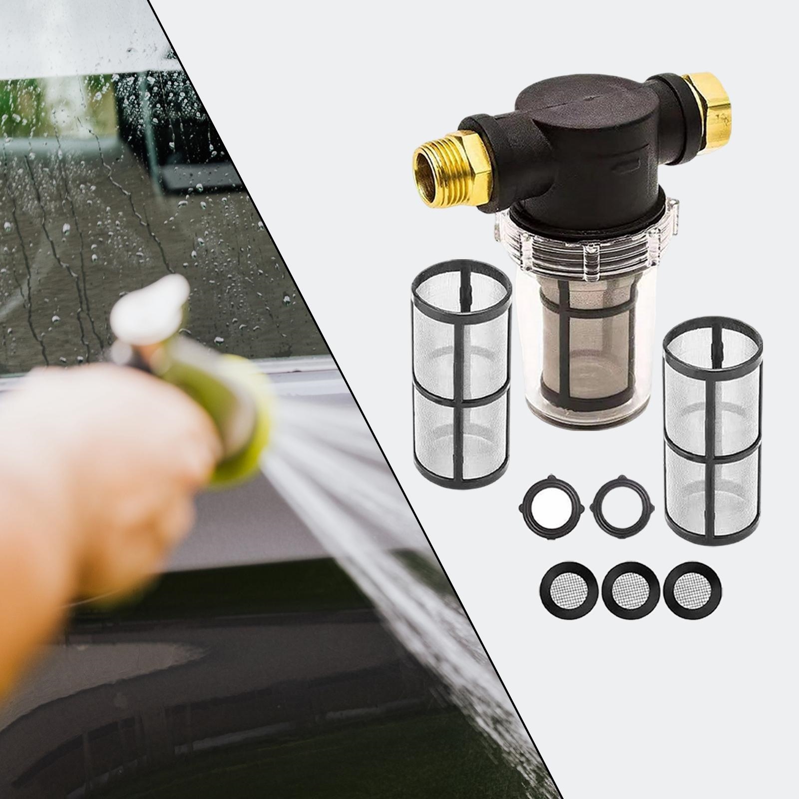 Metal Garden Hose Filter for Pressure Washer Inlet Water with Washer Water Strainer Filter