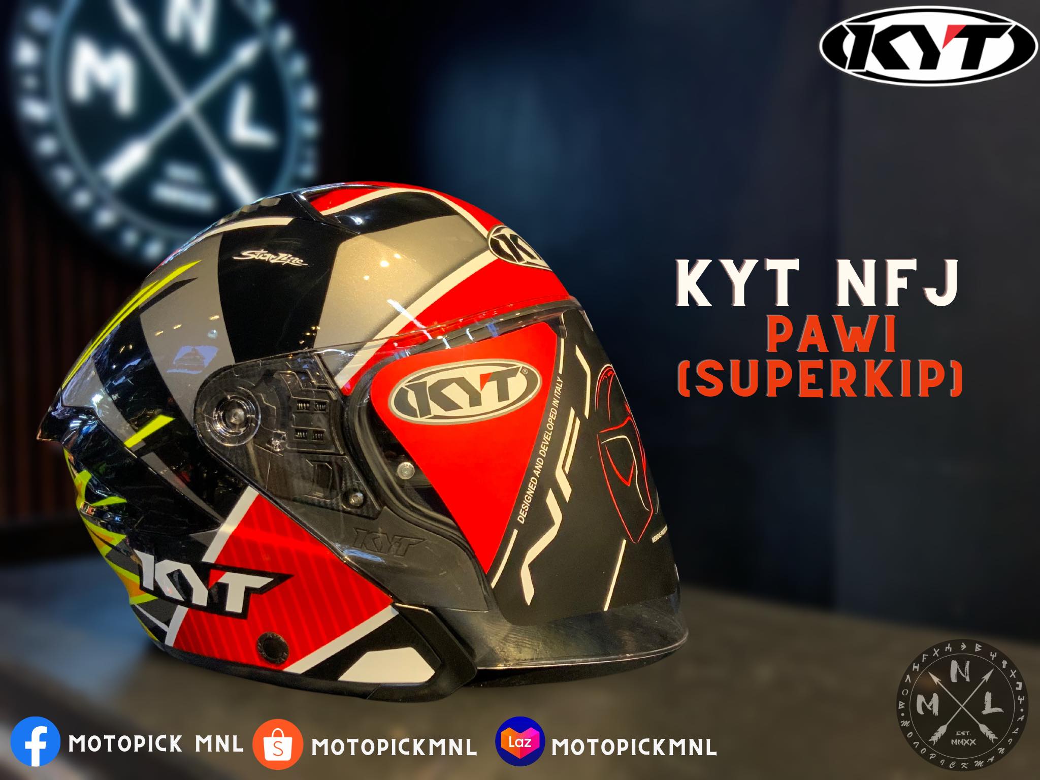 KYT NFJ HALF FACE DUAL VISOR Lazada PH