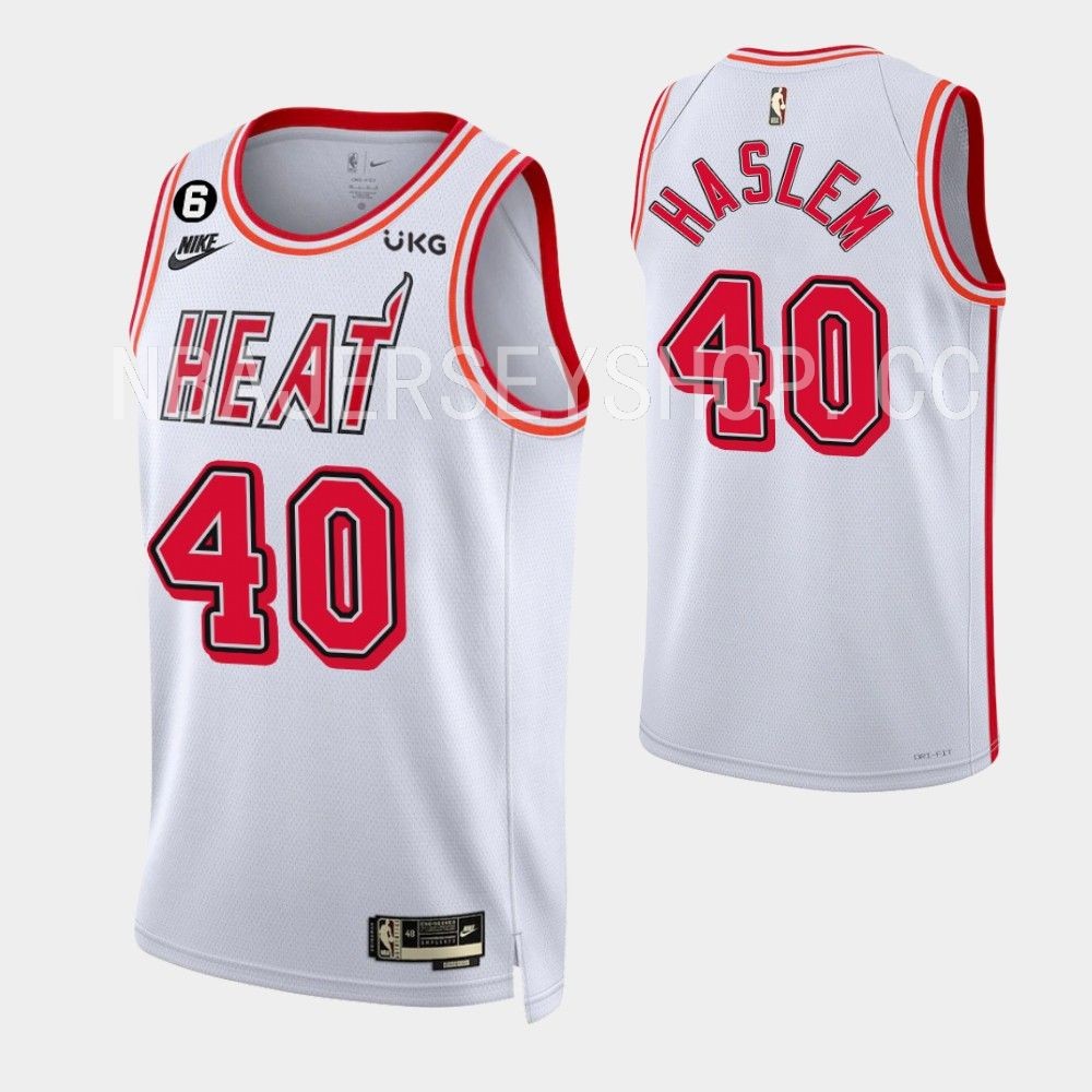 Miami Heat #40 Udonis Haslem AU jersey white red black