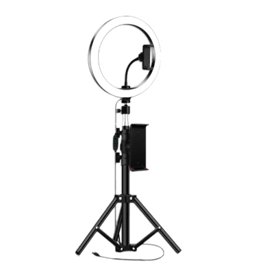 10Inch Ring Light with Tripod Stand for IPad Photography Studio Video LED Ring Lamp 5600K with USB Plug for Makeup