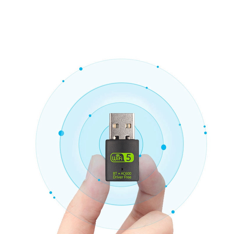 USB Wifi Adapter 2.4G/5GHz Dual Frequency 600Mbps Bluetooth WIFI Combo