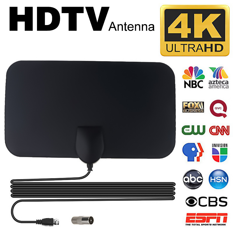 3000 Miles Indoor Digital HD TV Antenna with DVBT2 Booster Amplifier