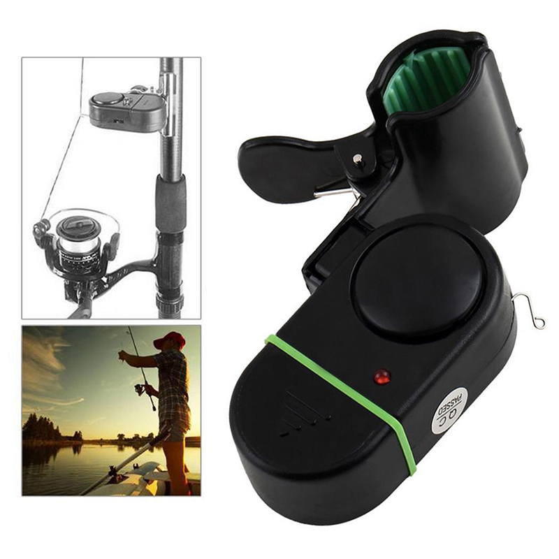 Graceful Electronic Bite Fish Alarm Bell Fishing Rod Pole W/ LED Light Alarm Device