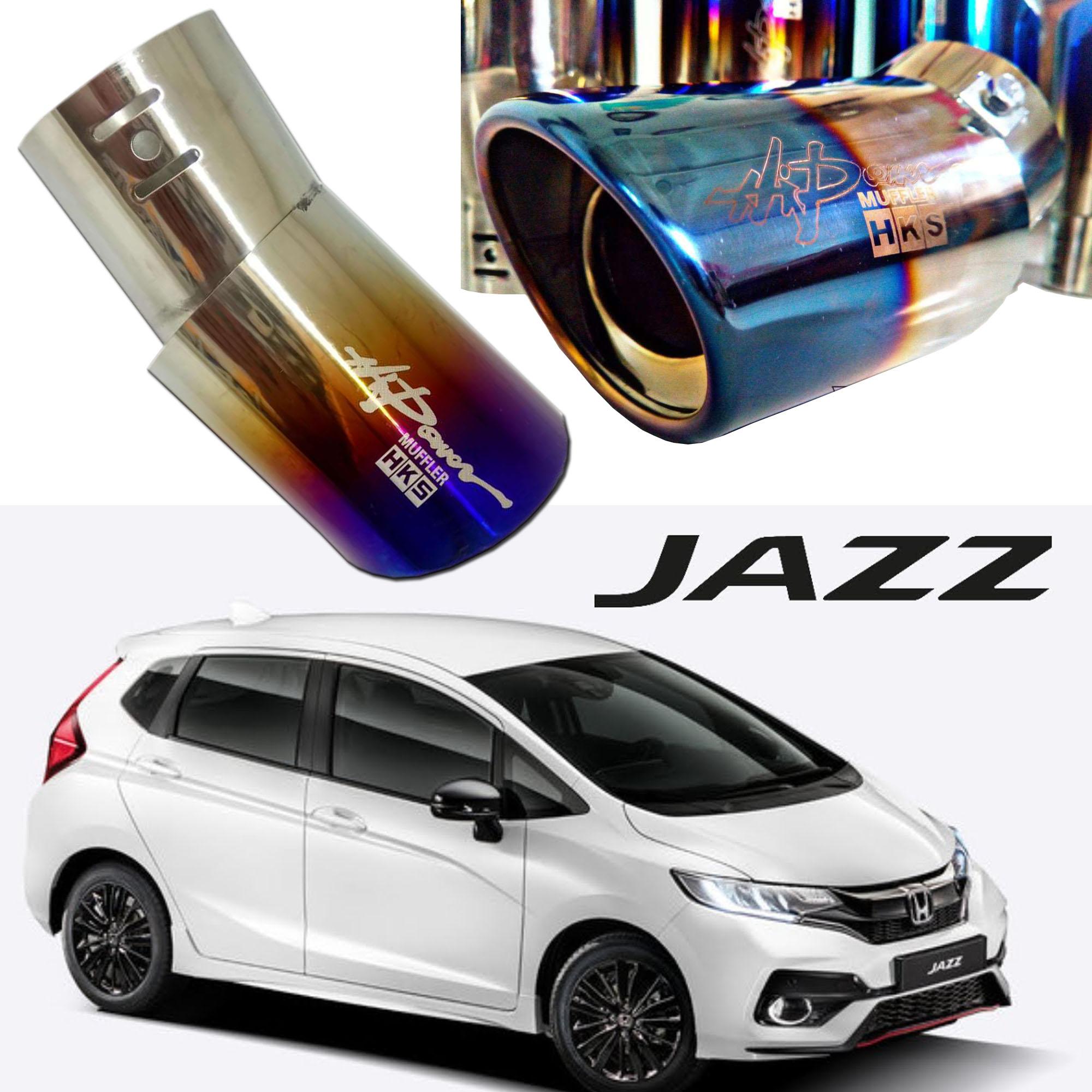 Stainless Steel tail end pipe exhaust muffler tip for Honda FIT JAZZ 2014 2015 A