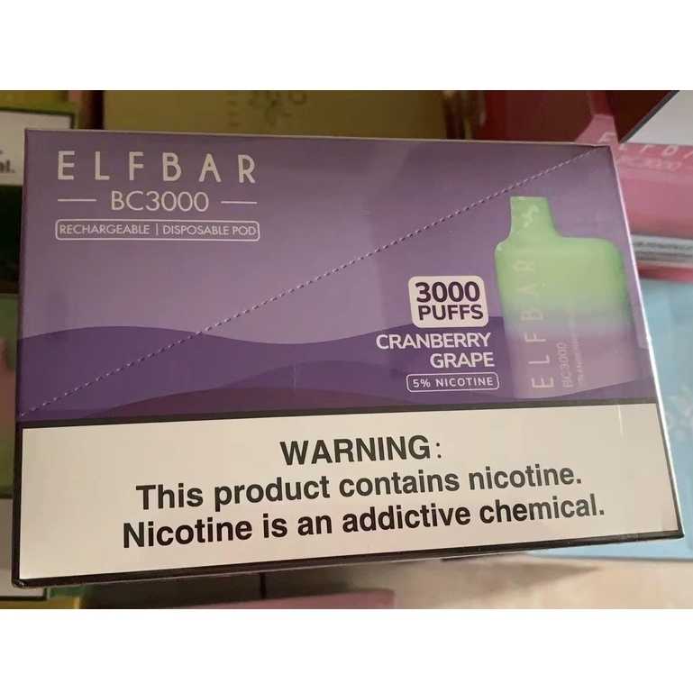 ELFBAR 3000 puffs disposable vape pod rechargeable elf bar legal FVFJ