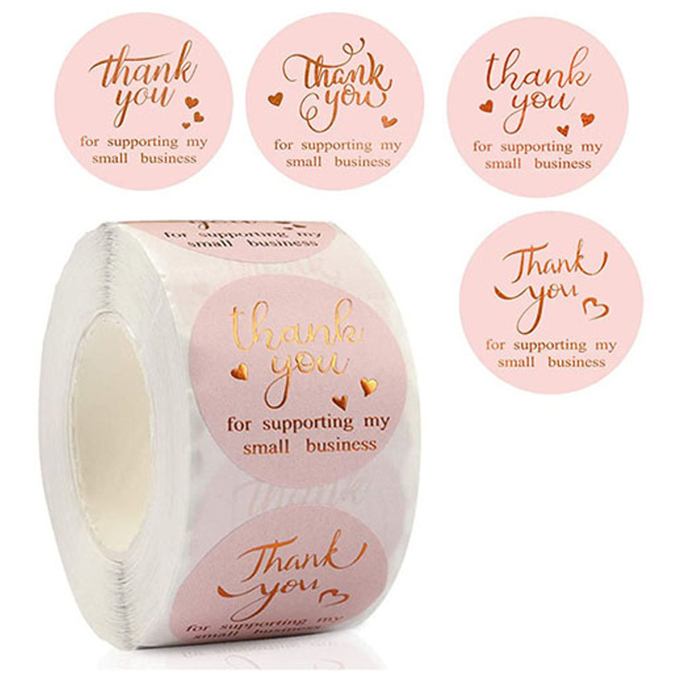 LG01I9 Handmade Party Supplies For Supporting My Small Business Candy Bags Thanks Greeting Cards Label Stickers Seal Label Thank You Stickers