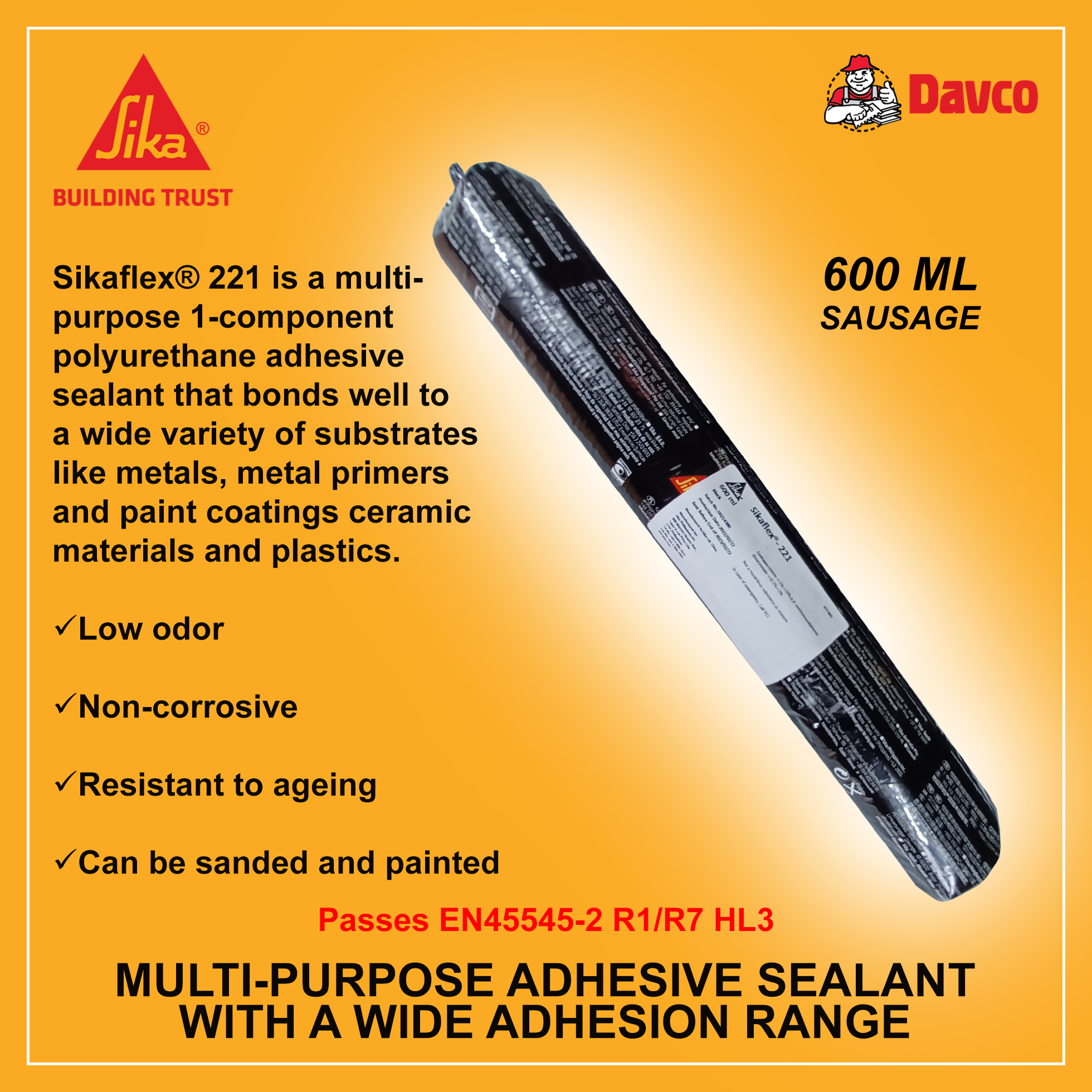 Sikaflex 221, Polyurethane Sealant