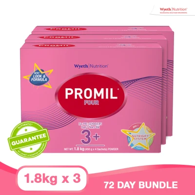 Wyeth® PROMIL® FOUR Powdered Milk Drink for Pre-Schoolers Over 3 Years Old 5.4 kg (1.8 kg x3)
