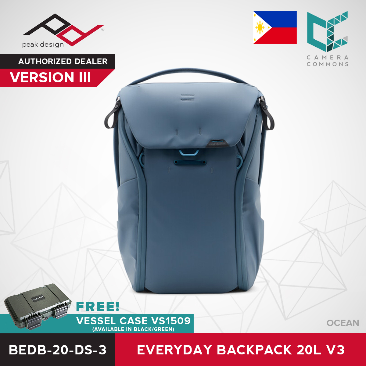Peak Design Everyday Backpack v2 20L Ash Black Charcoal Midnight
