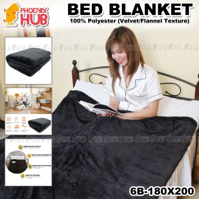 Phoenix Hub 5B-150x200 Queen Size Cotton Blanket Kumot Super Soft Double Size (150cm*200cm) Made in Korea