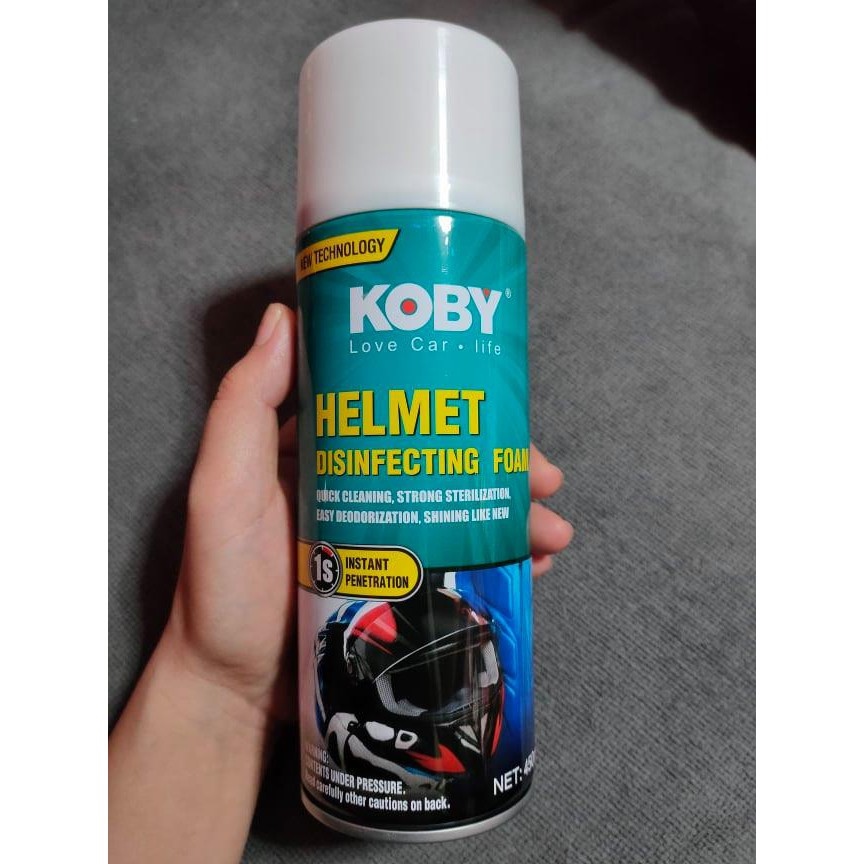 KOBY HELMET DISINFECTING FOAM / HELMET DISINFECTANT SPRAY Net 450ML