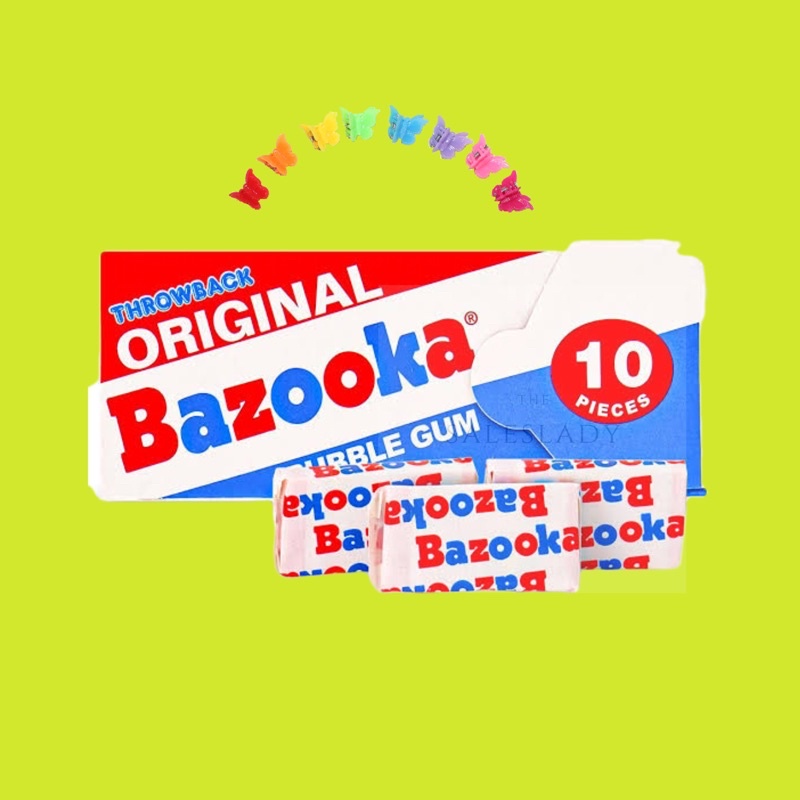 Bazooka Bubble Gum (6pcs.) (10 pcs.) 80s 90s Retro Original Sealed