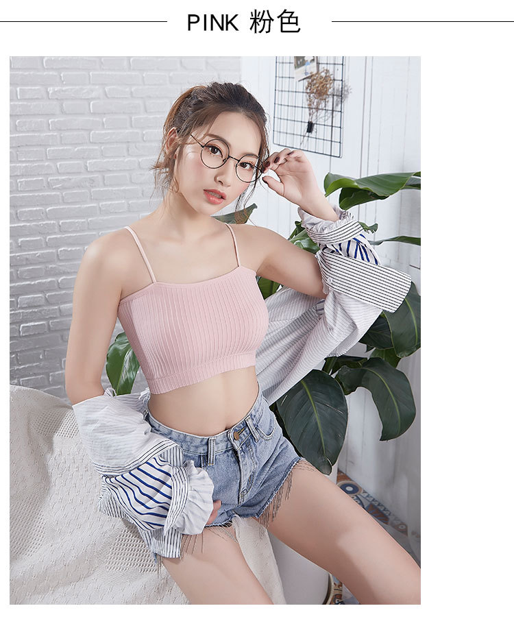 Ultra Thin Crop Top Bralette Cute Padded No Wire Breathable Harness Bralette  Fitness Sport Bra