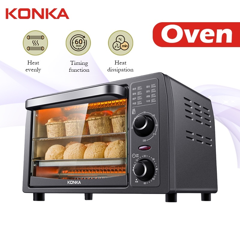 wxbg6 KONKA Electric Oven Toaster 22L Double Layer Baking Oven Multi