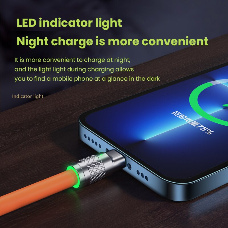 120W 3 In 1 Supercharging Cable Micro USB Type-C Fast Charger Micro USB Type-C Data Cable For 14 13