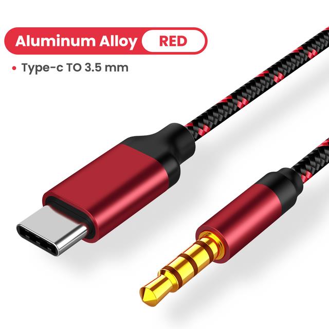 TypeC To 3.5mm Jack AUX Audio Cable USB C To AUX Headphone Adapter
