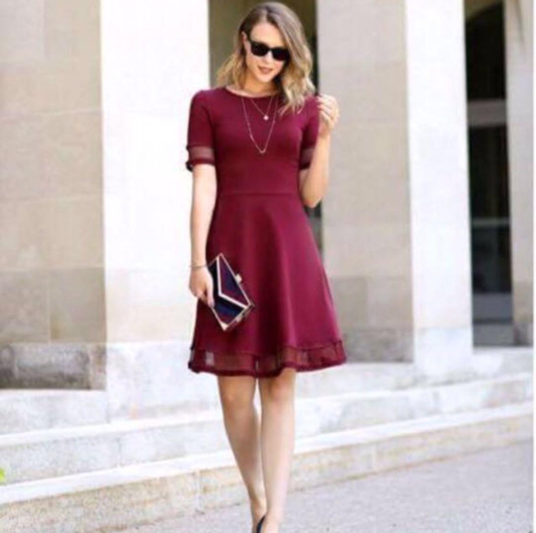 Maroon hotsell dress casual