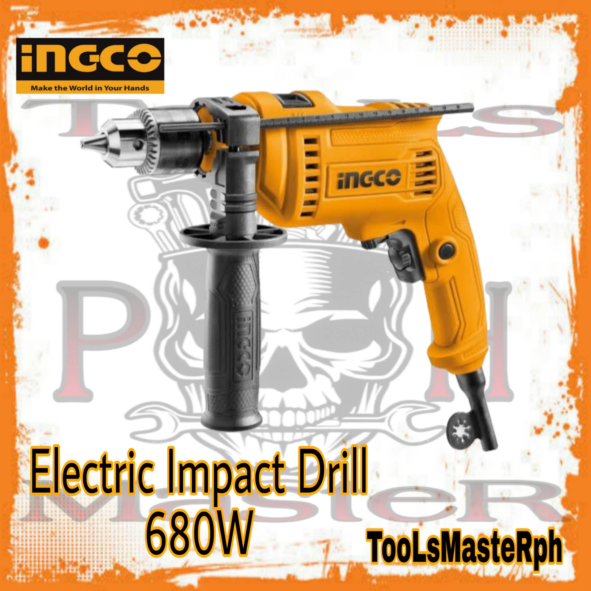 INGCO Impact Drill Hammer Drill 680W with REVERSE Variable Speed ...