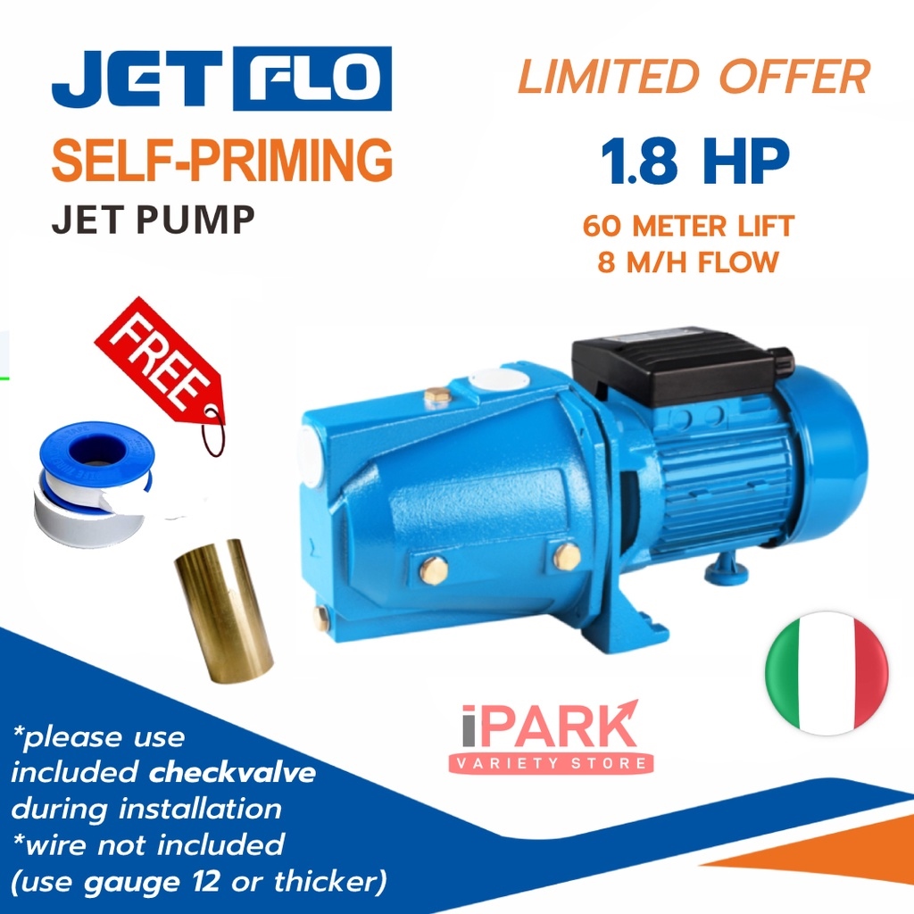 ITALY JET PUMP Water Booster Pump 1HP 1.5HP jetmatic Jet Pump JETFLO