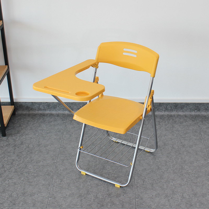 SIMPLE DELUXE PH Plastic Folding Student Chair with Writing Pad Chair for Work and Study