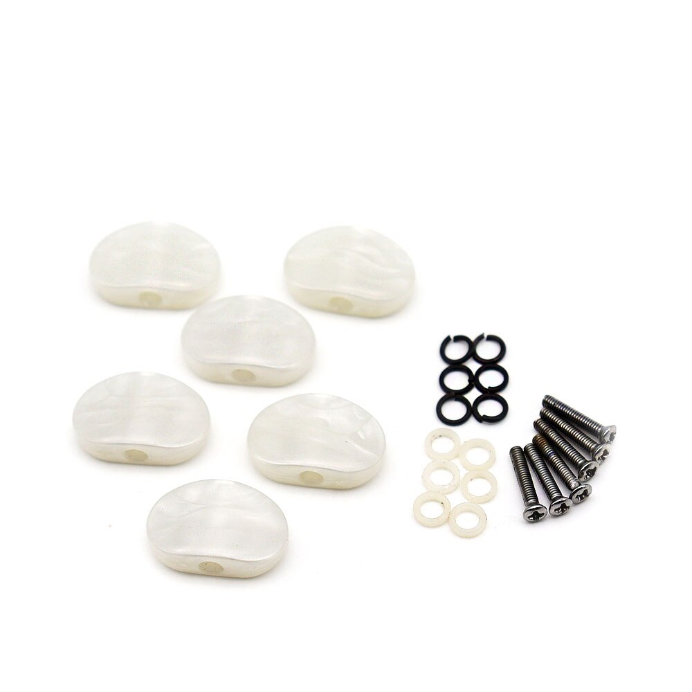 WK-6Pcs Oval Shape Guitar Tuning Pegs Button Cap Tuners Machine Head Button Electric Guitar Buttons Head