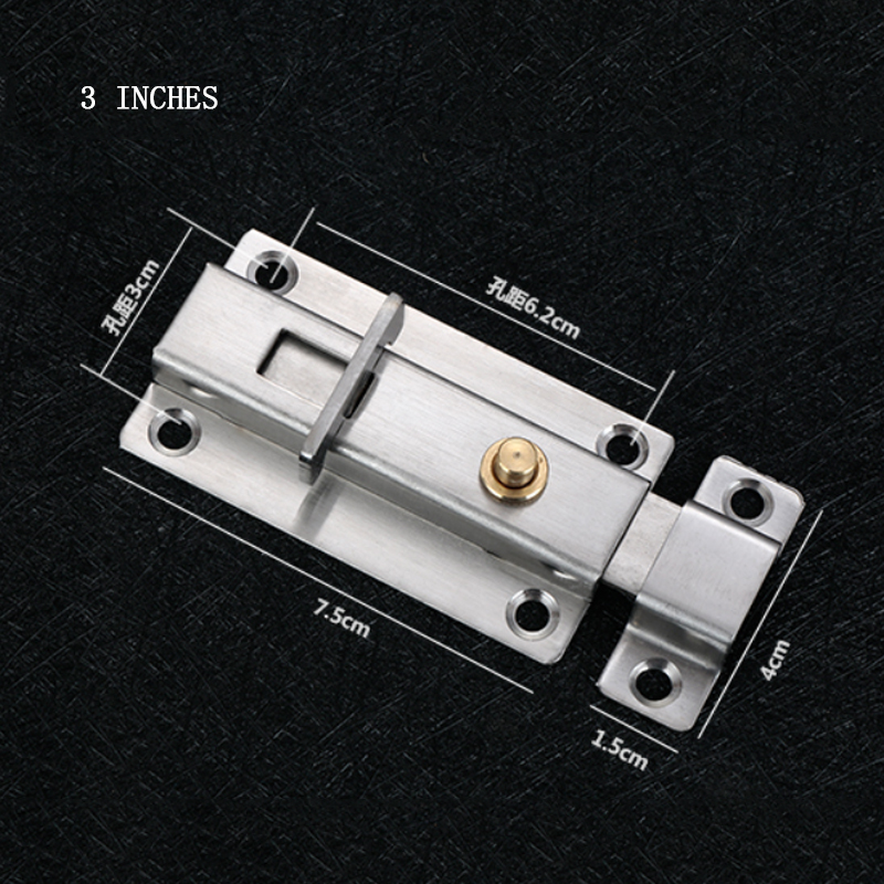 Stainless Steel Spring Bolt Lock Heavy Duty Safety Buckle Bolt Automatic Spring Latch Antitheft