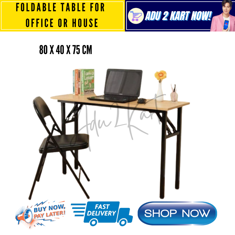 [Adu2Kart] Authentic 80x40 Wooden Folding Table. Folding Table 80x40