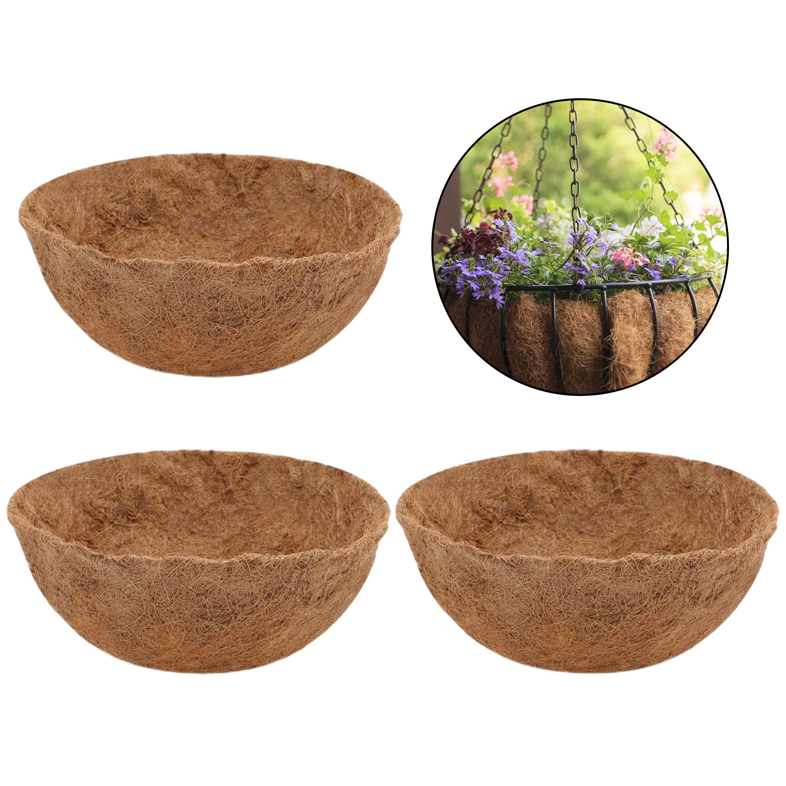 Blesiya3 Miếng Lót Thay Thế Sợi Coco, Cây Trồng Dừa Tự Nhiên