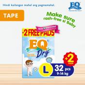 EQ Dry Large - 32 pcs x 1 pack - Tape Diapers