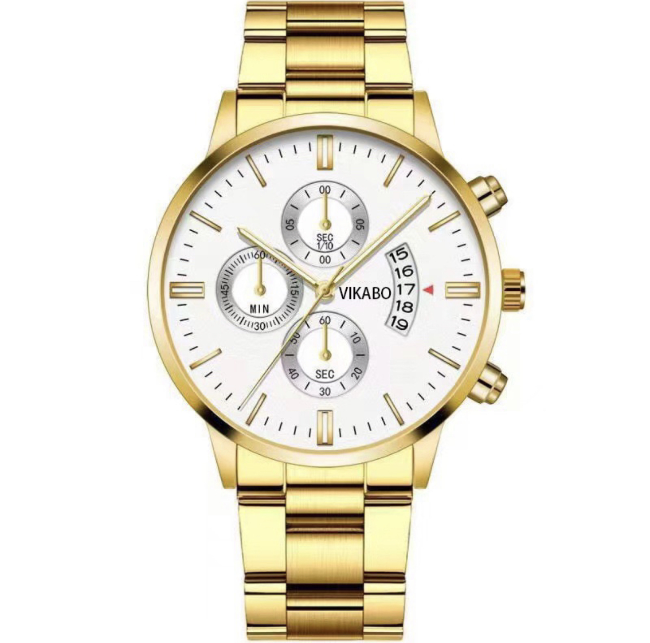 Analog With Calendar Date Quartz Stainless Steel Vikabo Men