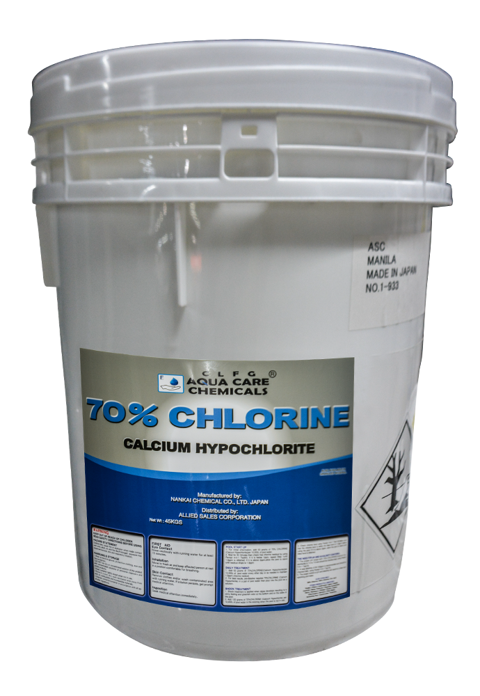 Aqua Care Calcium Hypochlorite 70 45kg, Japan, Chlorine for Pool