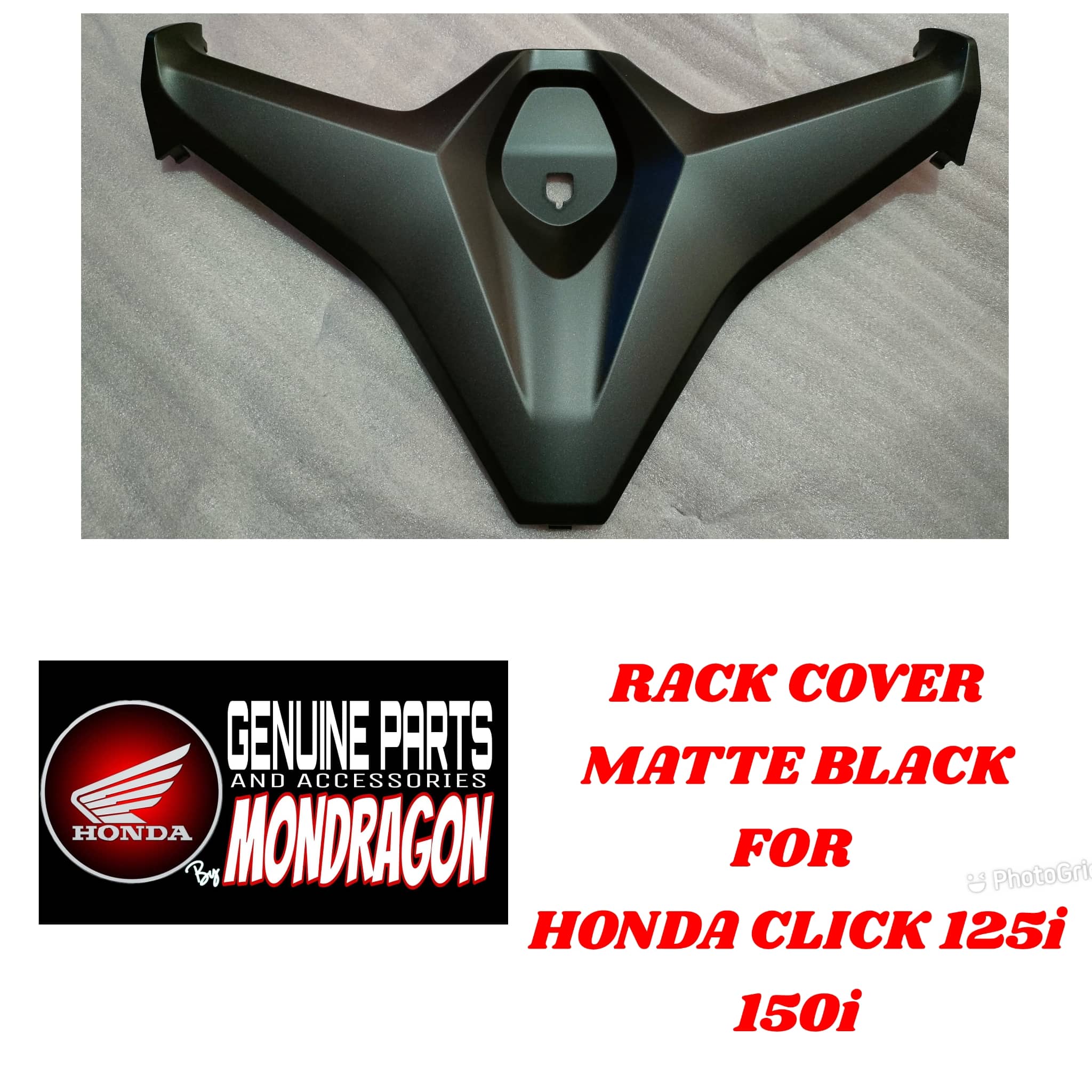 RACK COVER (MATTE BLACK) HONDA CLICK 125I 150I V2 (81131-K59-A7OZC