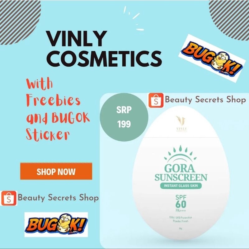 Candiy GORA SUNSCREEN - VINLY COSMETICS with BUGOK Sticker and Freebies ...