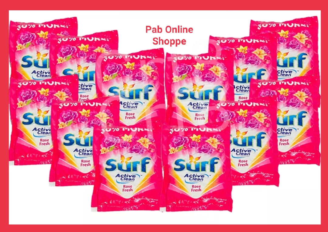 SURF POWDER DETERGENT ROSE FRESH WITH ACTIVE CLEAN TECHNOLOGY 12PCS X