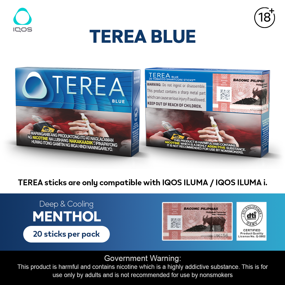 terea blue cigarettes IQOS TEREA Blue Menthol Cooling (10s / 1 Ream) – ILUMA Sticks | Smoke-free  Experience Cool Menthol Tobacco Sticks Low Nicotine Content Htp Device Real  Tobacco Leaves Iqos Compatible - Lazada