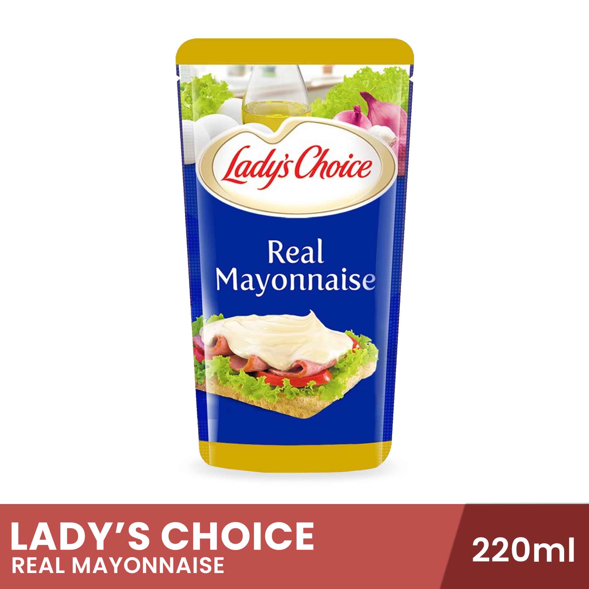 LADY'S CHOICE Real Mayonnaise 220ml Sachet, mayonnaise made from