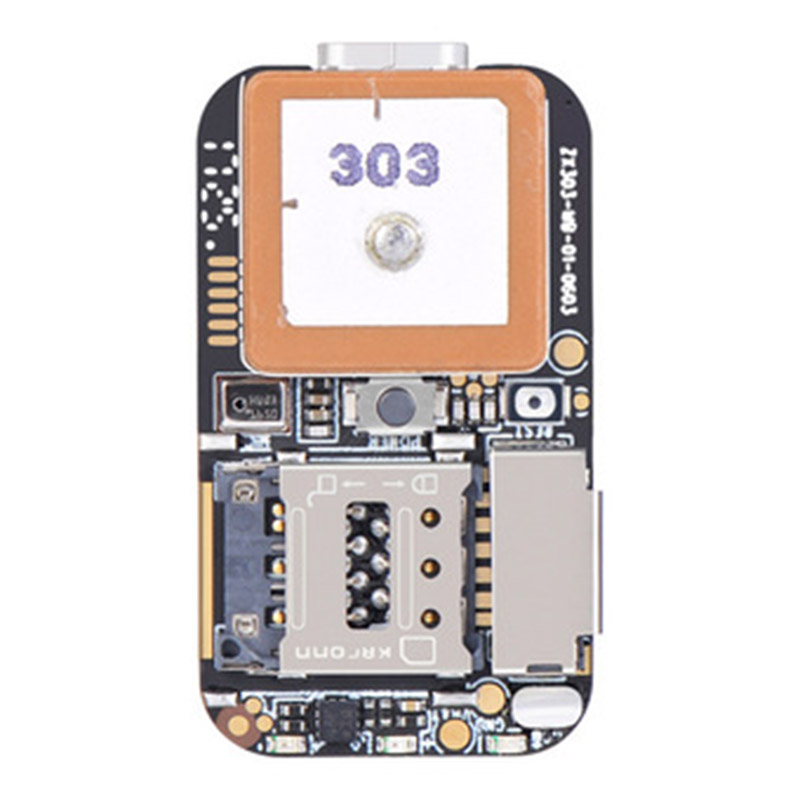 ขนาดเล็กอย่างยิ่ง GPS ติดตามระบบ GSM AGPS Wifi LBS Locator ฟรีเว็บแอพลิเคชันติดตามเครื่องบันทึกเสียง ZX303 PCBA ภายใน87HE