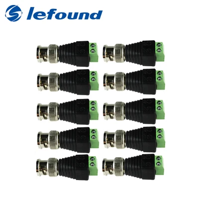 10 Pcs Coax CAT5 Cat6 UTP To BNC Video Balun BNC Connector Male Adapter Coaxial Connector for CCTV Camera DVR