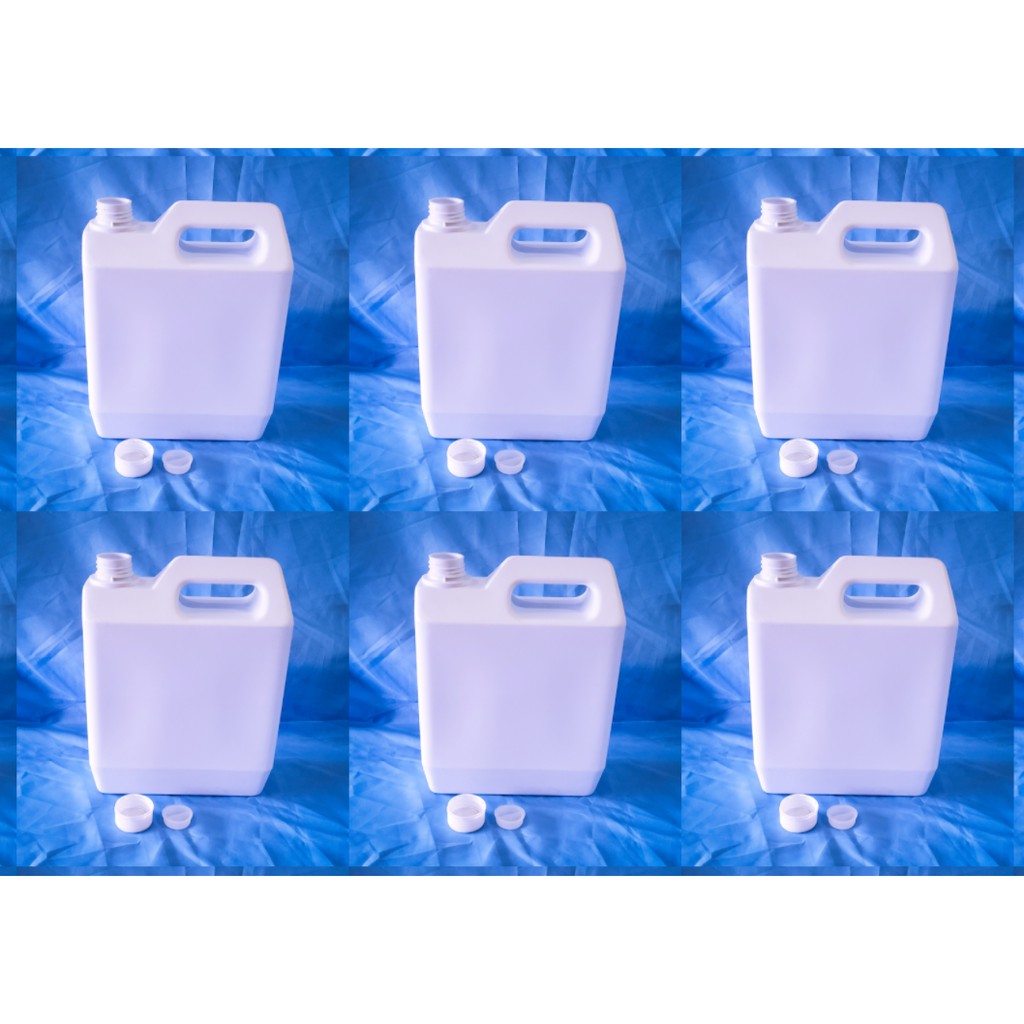 ALTO05 Heavy Duty Square White Gallon Plastic Container for Liquid with