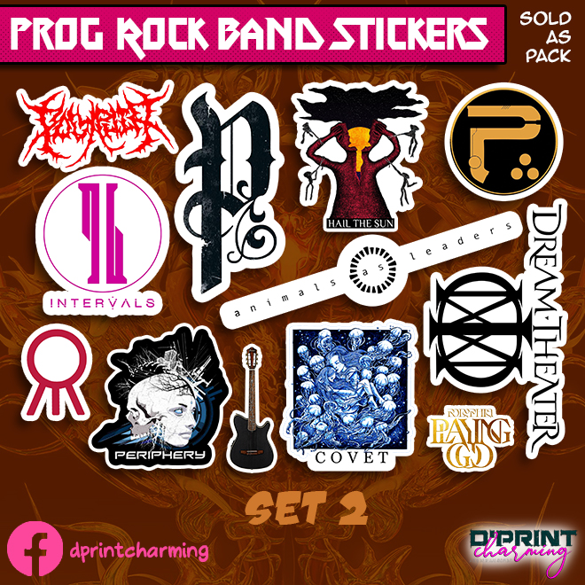 15 pcs Rock Band Stickers Waterproof Laminated Sticker Pack
