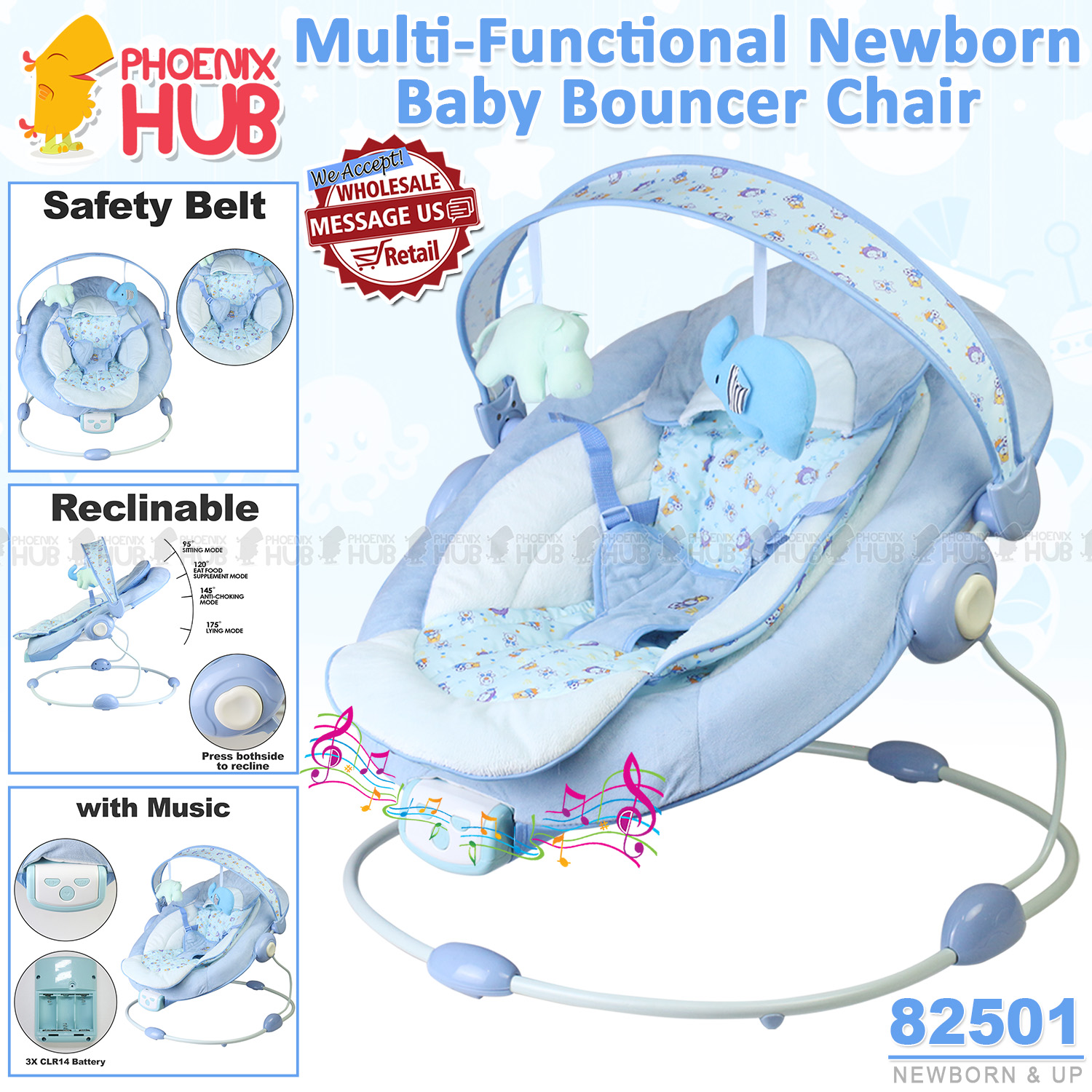 Phoenix Hub 82501 Baby Bouncer Chair Baby Cradle Bed Infant Baby   4c759866ce27a41a0967872f65787cf0 