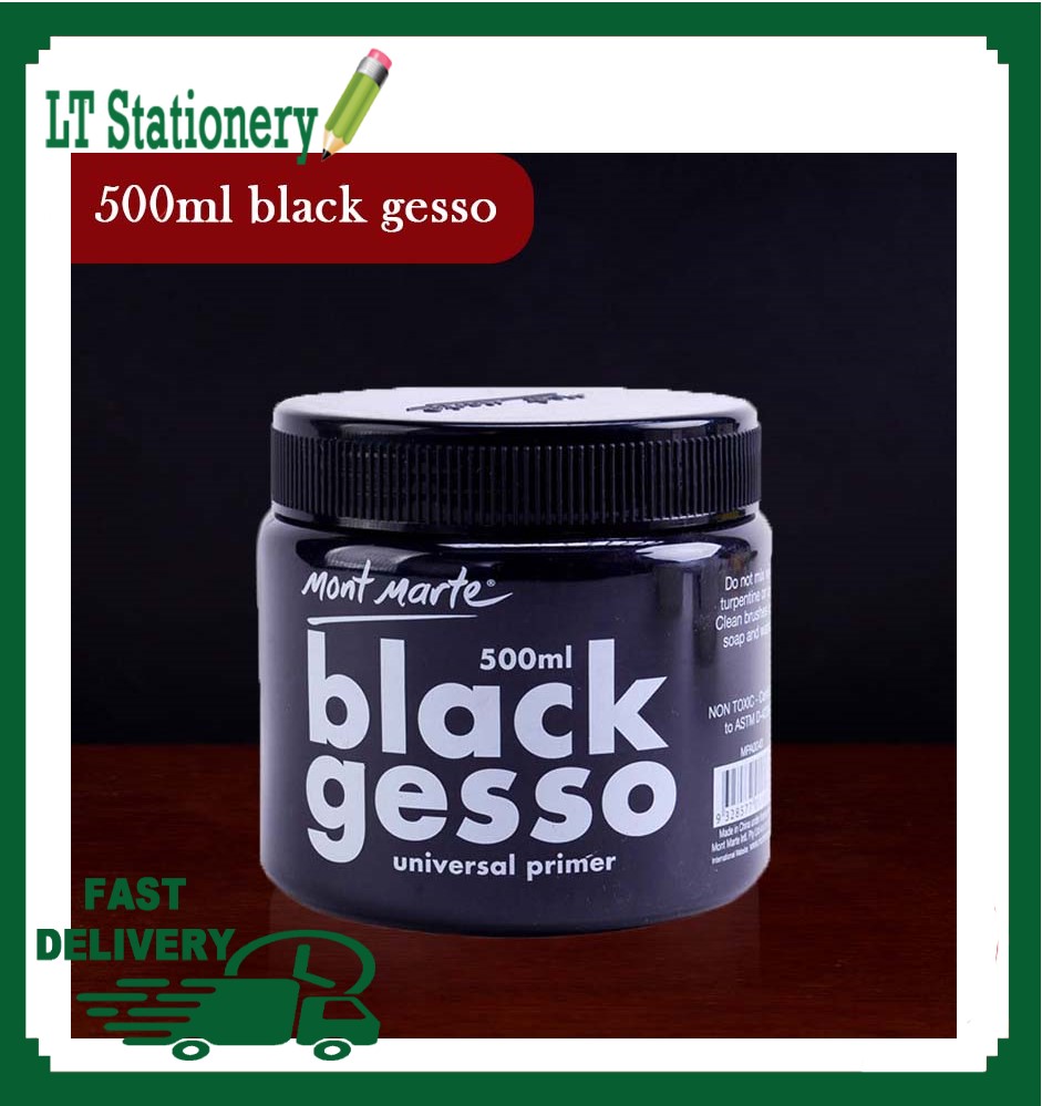 Mont marte 500ml Oil Painting Primer Black Oil Canvas Primer White