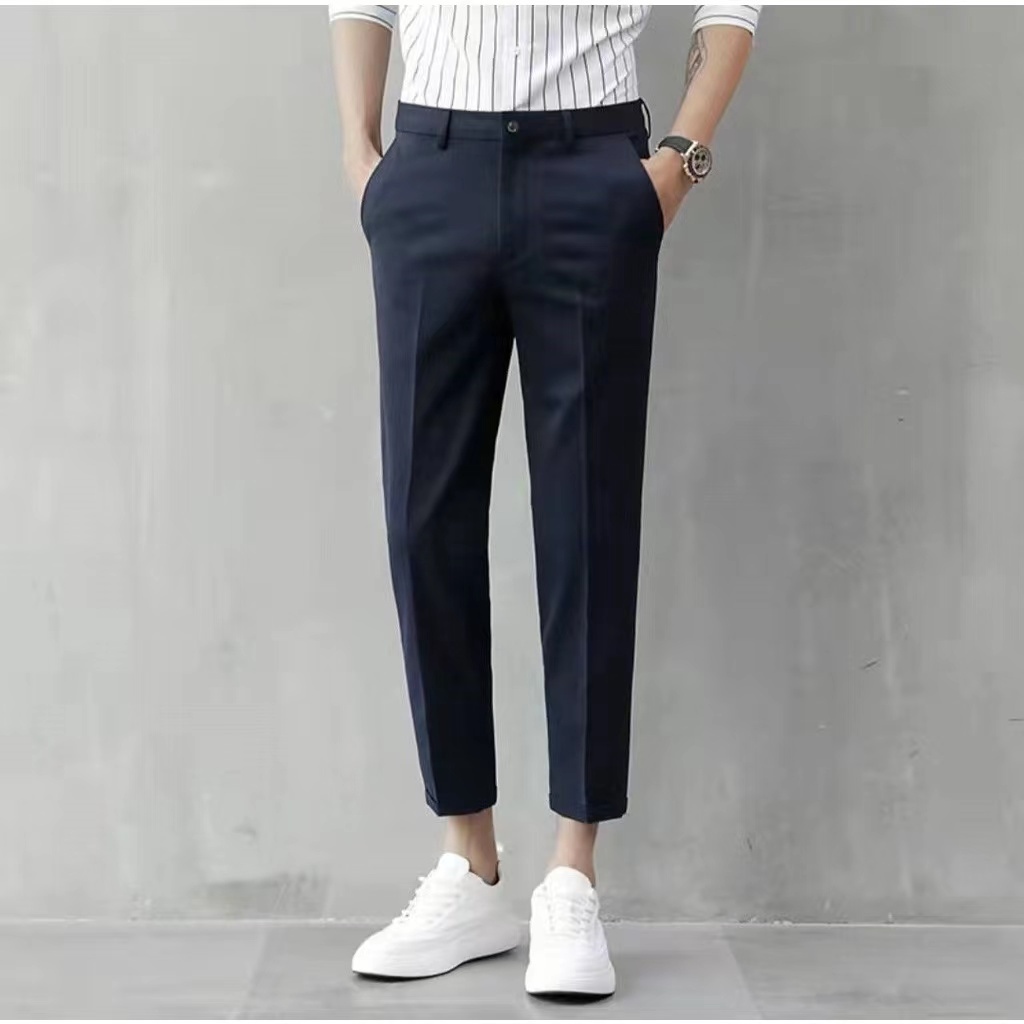 FKZOO Men's Pants Korean Fashion Suit Pants Casual Trousers Slacks 1458 ...