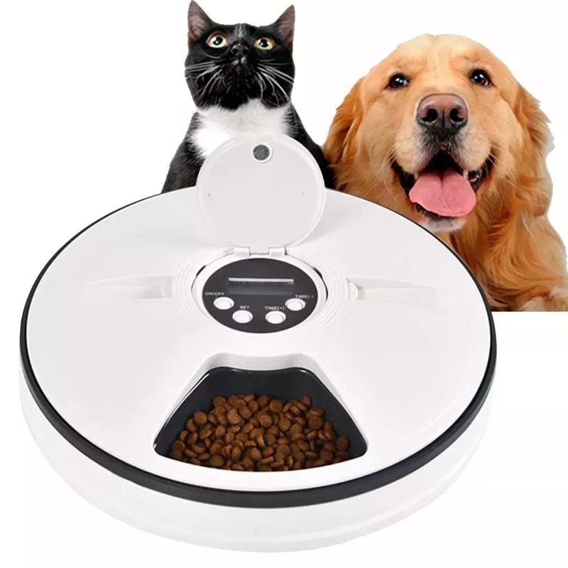 Lentek Meal Automatic Pet Feeder With Voice Message, White,