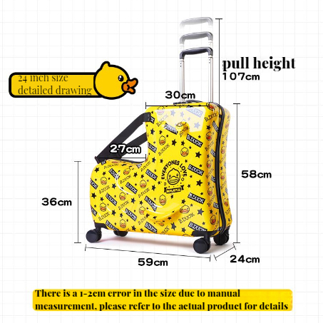 2019 new B.Duck Surprised Little Yellow Duck,Fashionable and lovely  luggage,24inch-aoweila–Official website