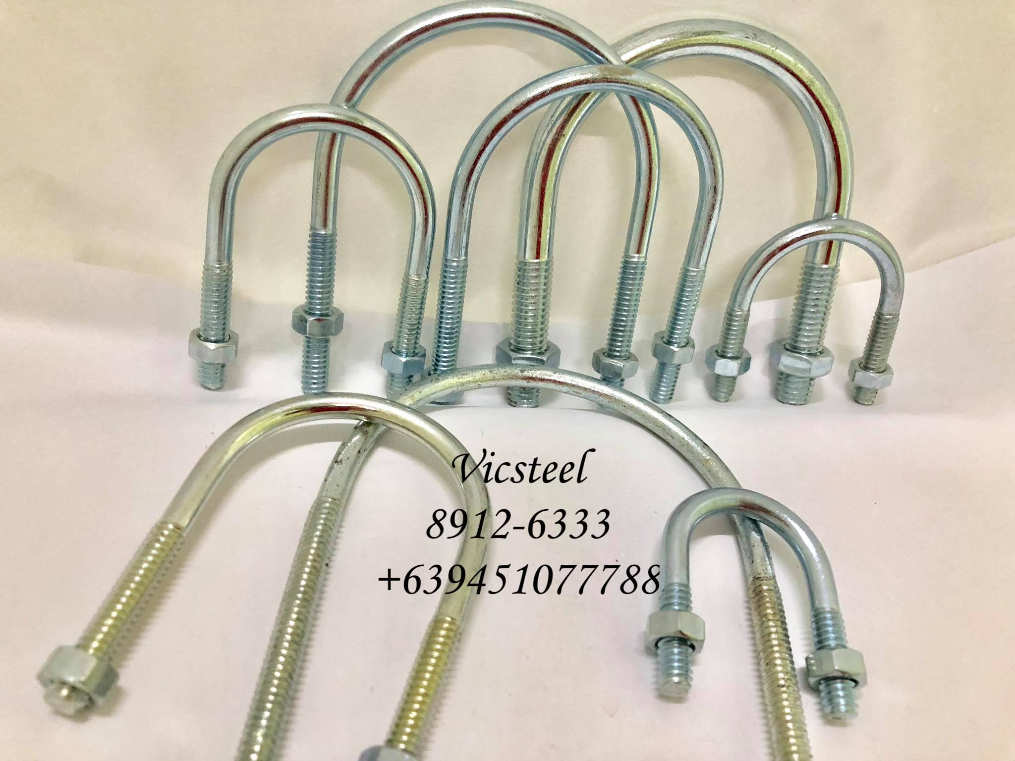 GI U Bolt with Nut for 3/8 x 2 2 1/2 3 4 6 inches pipe size Lazada PH