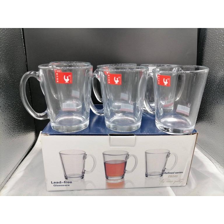 6pcs Transparent Glass coffee Mug Glassware set drinking glasses ZB243 Lazada PH