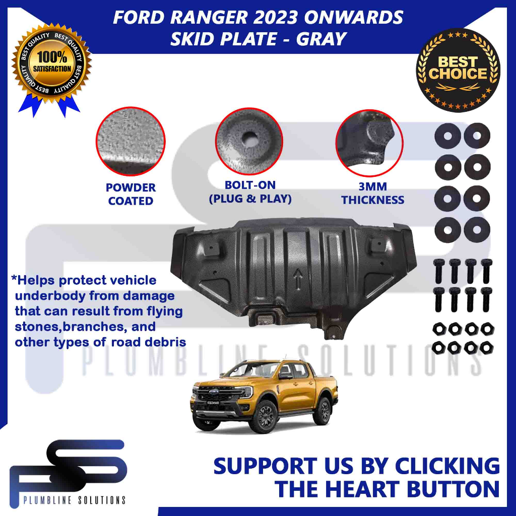 Ford Everest Car Skid Plate Red 2016 2017 2018 2019 2020 2021 2022 2023